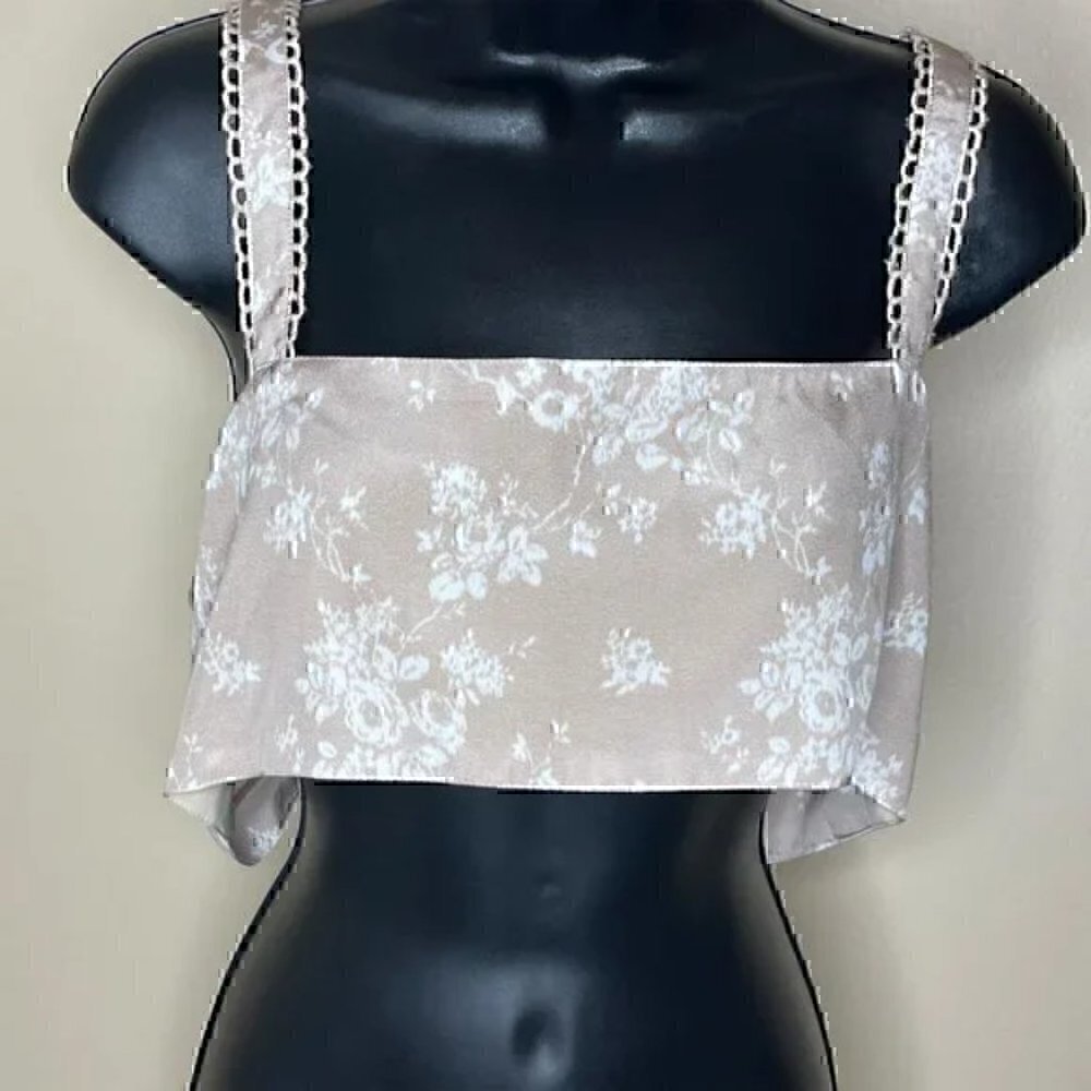 New Krewe Du Q Aruba Tie Back Crop Top - Picture 2 of 12